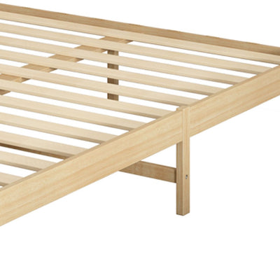 Levede Wooden Bed Frame Double Size Mattress Base Solid Timber Pine Wood Natural Payday Deals