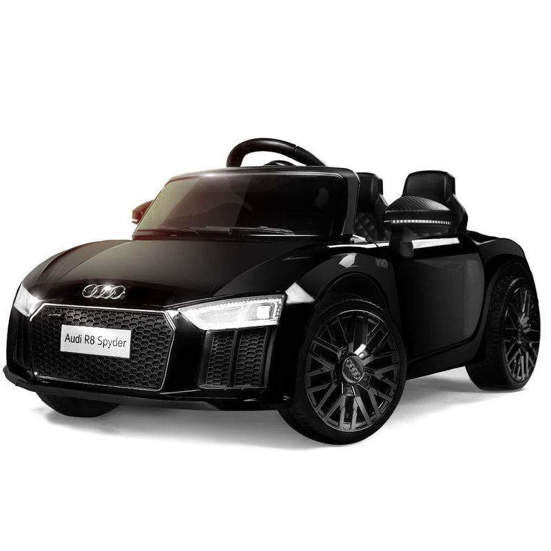 LICENSED AUDI R8 Kids Ride On Car Toy Spyder Electric Remote Control Black 12V Payday Deals