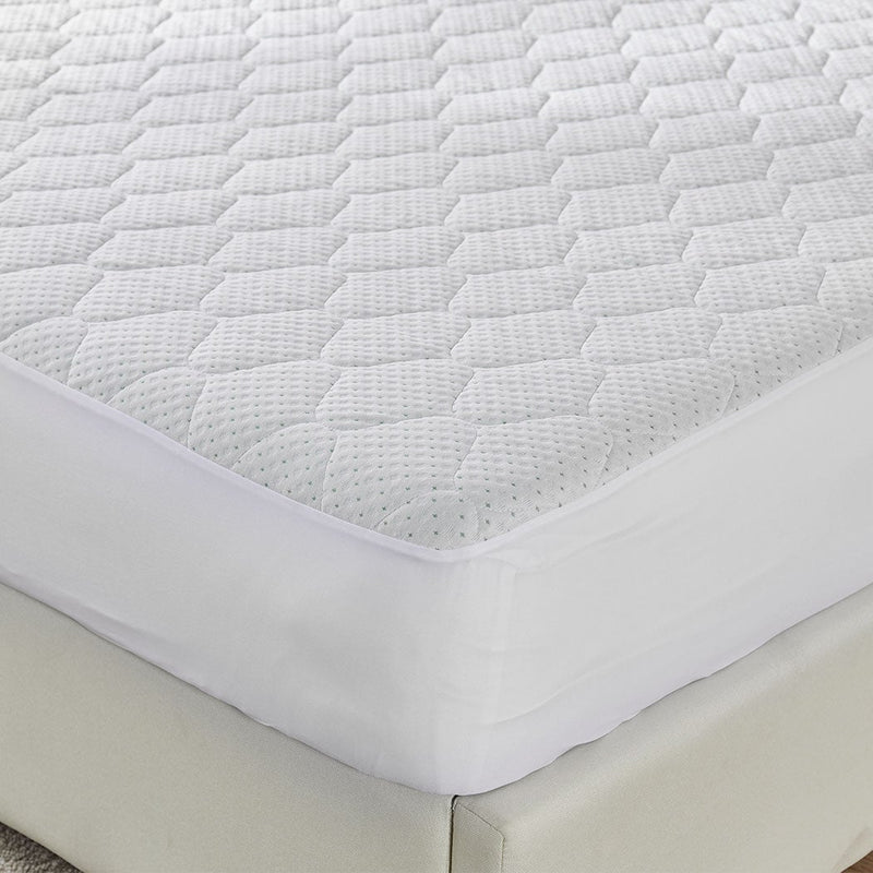 Dreamz Mattress Protector Topper Bamboo Pillowtop Waterproof Cover Single - Payday Deals