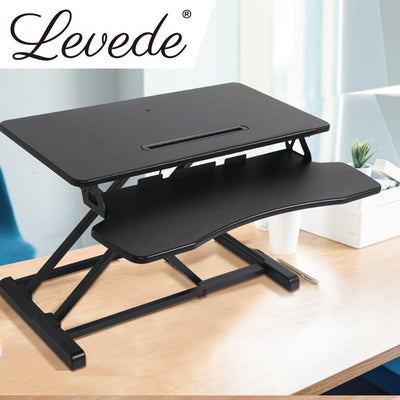 Levede Standing Office Desk Riser Height Adjustable Sit Stand Shelf Computer - Payday Deals