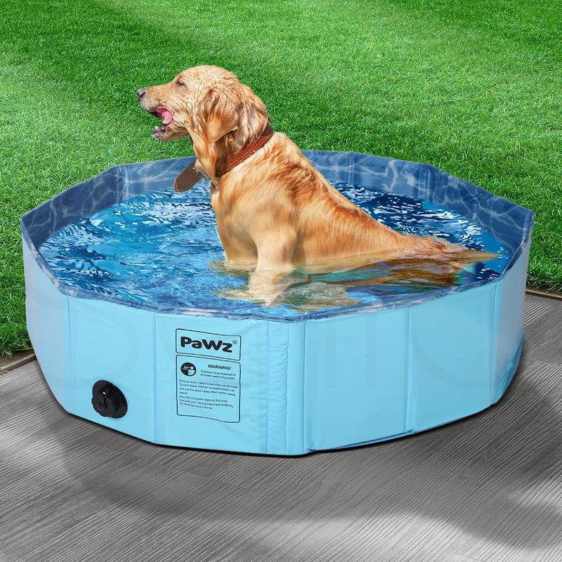 Portable Pet Swimming Pool Kids Dog Cat Washing Bathtub Outdoor Bathing M - Payday Deals