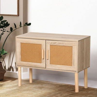 Levede Storage Cabinet Rattan Dresser Chest of Drawers Tallboy Wooden Cabinet - Payday Deals