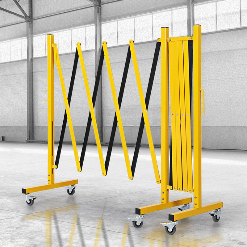 Expandable Portable Safety Barrier With Castors 510cm Retractable Isolation Fence