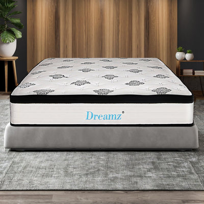 Dreamz Bedding Mattress Spring King Size Premium Bed Top Foam Medium Soft 30CM