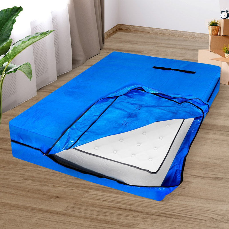 DreamZ Mattress Bag Protector Plastic Moving Storage Cover Carry King Single - Payday Deals