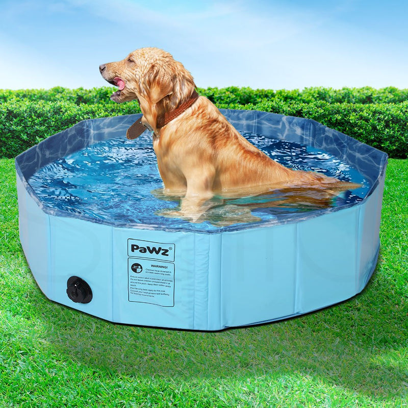 Portable Pet Swimming Pool Kids Dog Cat Washing Bathtub Outdoor Bathing M - Payday Deals