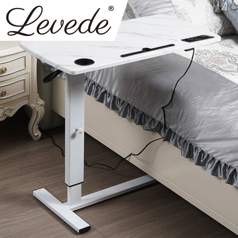 Levede Standing Desk Height Adjustable Sit Stand Office Computer Table Shelf USB - Payday Deals