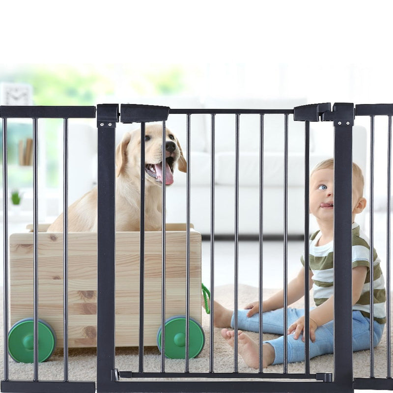 Baby Kids Pet Safety Security Gate Stair Barrier Doors Extension Panels 20cm BK - Payday Deals