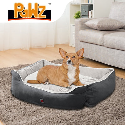 PaWz Pet Bed Mattress Dog Cat Pad Mat Puppy Cushion Soft Warm Washable L Grey - Payday Deals