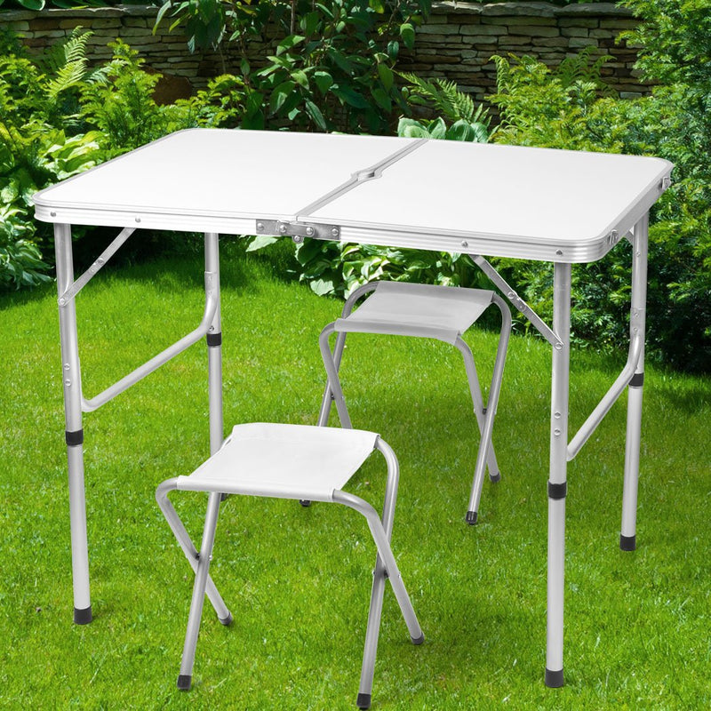Levede Camping Table Chair Set Folding Portable Outdoor Foldable Picnic BBQ Desk - Payday Deals