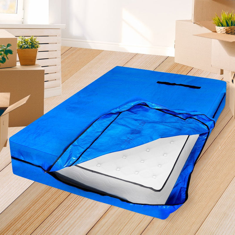 DreamZ Mattress Bag Protector Plastic Moving Storage Cover Carry King Single - Payday Deals