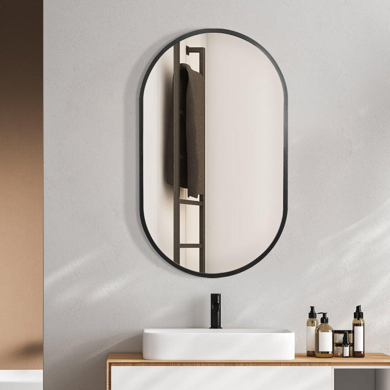 Yezi Large Wall Mirror Bathroom Decor Vanity Haning Makeup Mirrors Frame Oval
