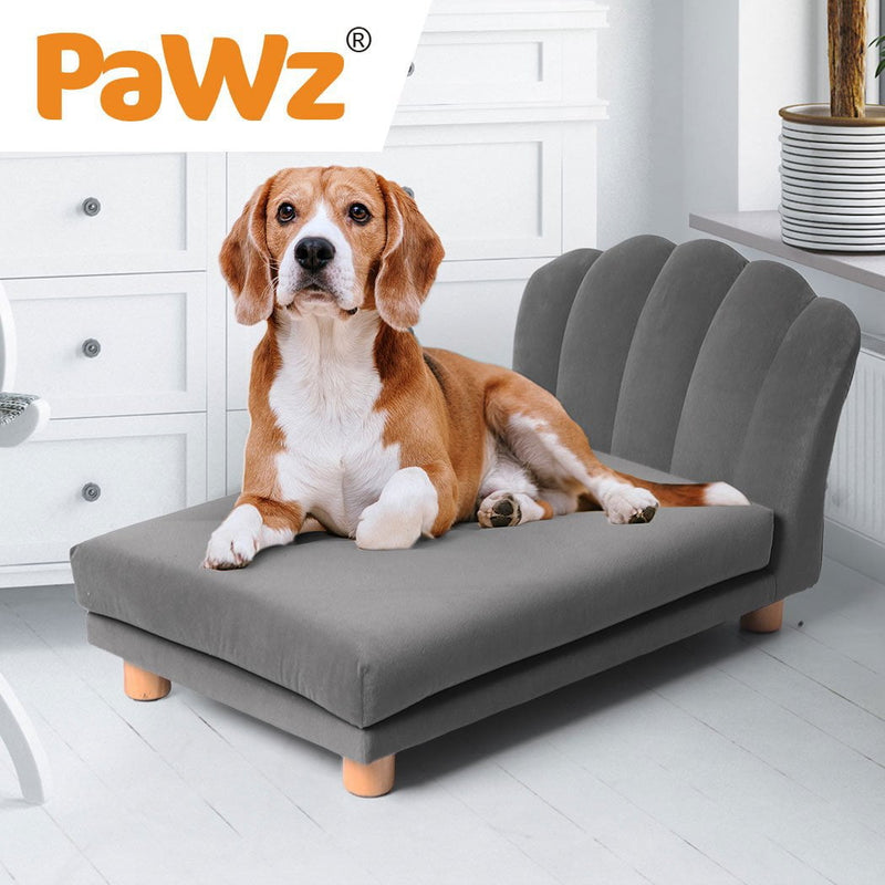 PaWz Luxury Pet Sofa Chaise Lounge Sofa Bed Cat Dog Beds Couch Sleeper Soft Grey - Payday Deals