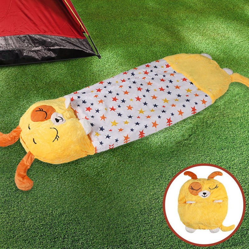 Mountview Sleeping Bag Child Pillow Kids Bags Happy Napper Gift Toy Dog 180cm L