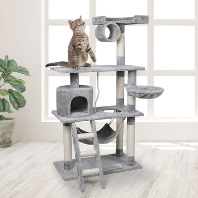 Cat Tree Beastie Scratching Post Pet Scratcher Condo Tower 140cm Grey - Payday Deals