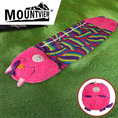 Mountview Sleeping Bag Child Pillow Kids Bags Happy Napper Gift Unicorn 180cm L