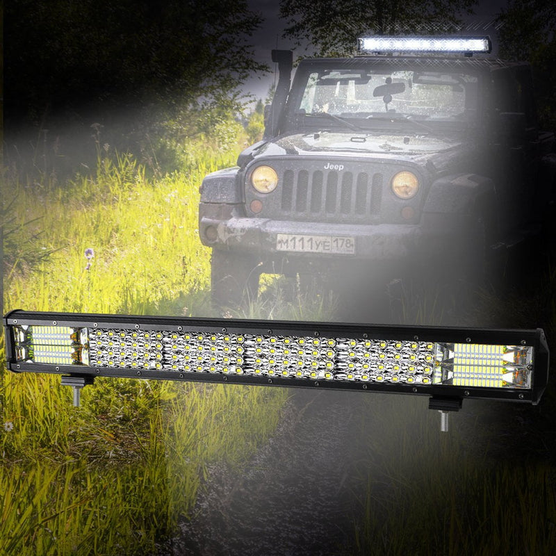 LED Light Bar Work Flood Spot Beam Lamp Offroad Caravan Camping Strip Lights360W - Payday Deals