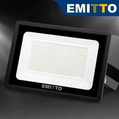 Emitto LED Flood Light 150W Outdoor Floodlights Lamp 220V-240V Cool White - Payday Deals