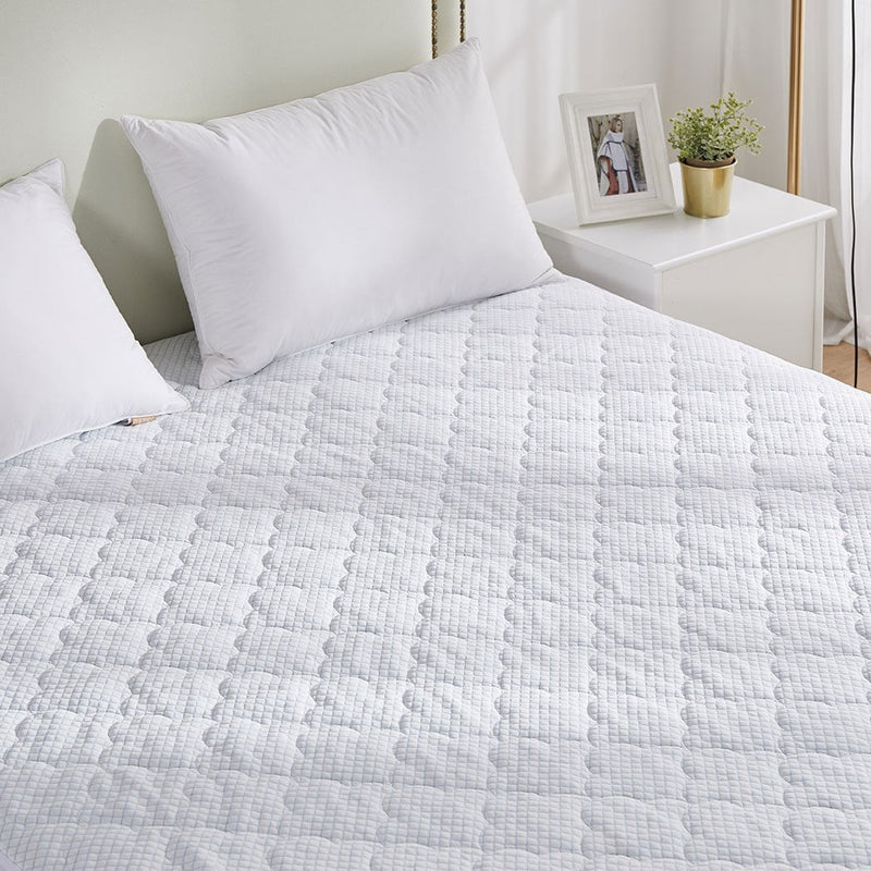 Dreamz Mattress Protector Topper Cool Fabric Pillowtop Waterproof Cover Double - Payday Deals