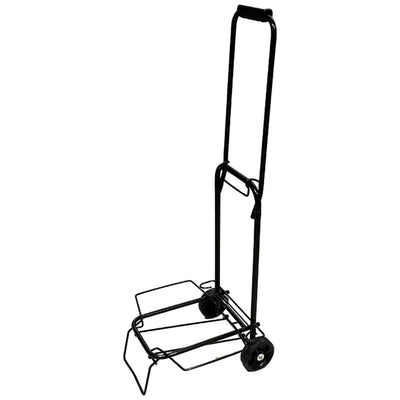 Lightweight Folding Hand Trolley 25kg Capacity Luggage Cart Black