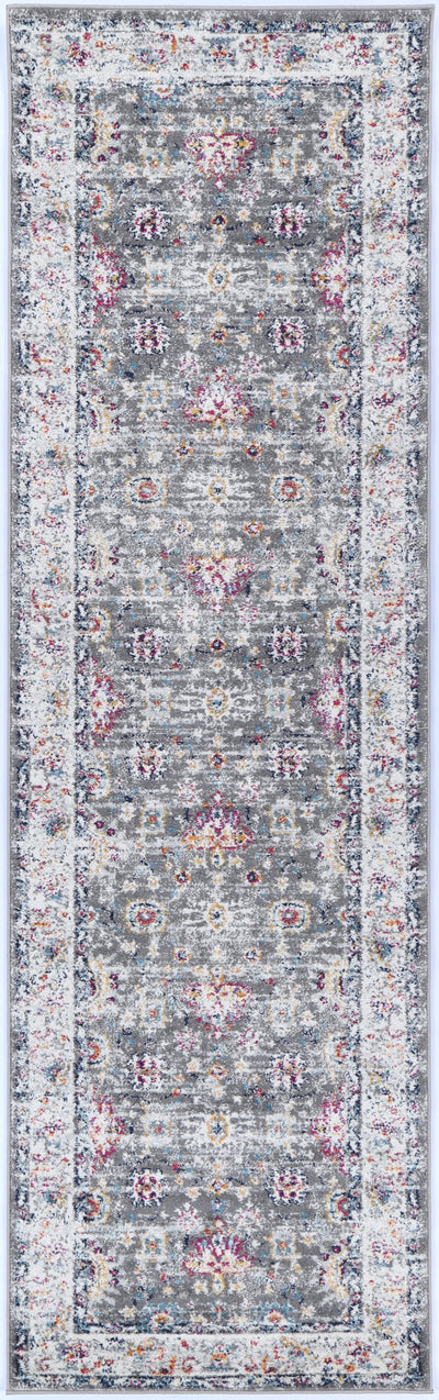 Ligures��Grey Multi Traditional Rug 80X300cm Payday Deals