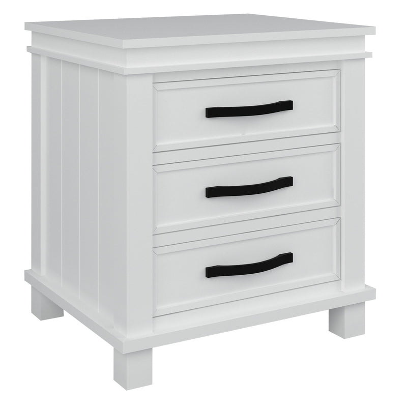 Lily 4pc Queen Bed Suite Bedside Tallboy Bedroom Furniture Package - White Payday Deals