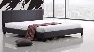 Linen Fabric Bed Frame Grey