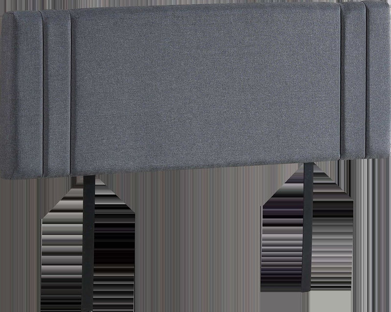 Linen Fabric Queen Bed Deluxe Headboard Bedhead - Grey Payday Deals