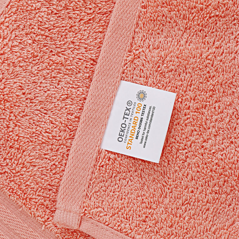 Linenland Bath Towel 4 Piece Cotton Hand Towels Set - Coral Payday Deals