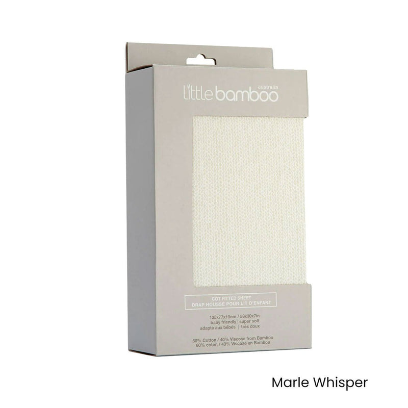 Little Bamboo Jersey Fitted Sheet Cot Size Marle Whisper Payday Deals