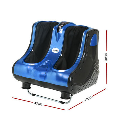 Livemor 3D Foot Massager Roller Machine Ankle Calf Leg Shiatsu Kneading Blue