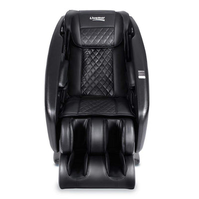 Livemor 4D Electric Massage Chair Shiatsu SL Track Full Body 52 Air Bags Black