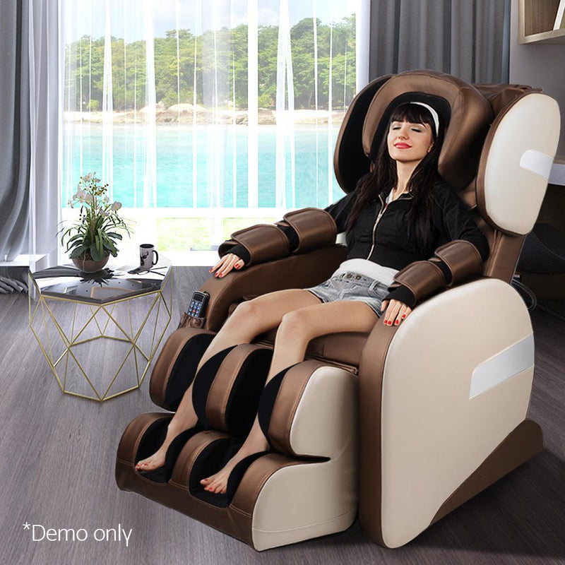 Livemor Electric Massage Chair 100W- Brown Payday Deals