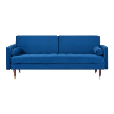 Livia 3 Seater Sofa Bed Fabric Uplholstered Lounge Couch - Dark Blue