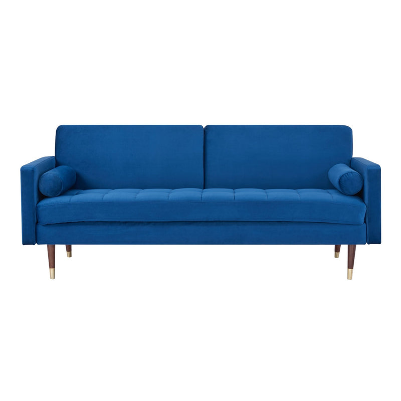 Livia 3 Seater Sofa Bed Fabric Uplholstered Lounge Couch - Dark Blue Payday Deals