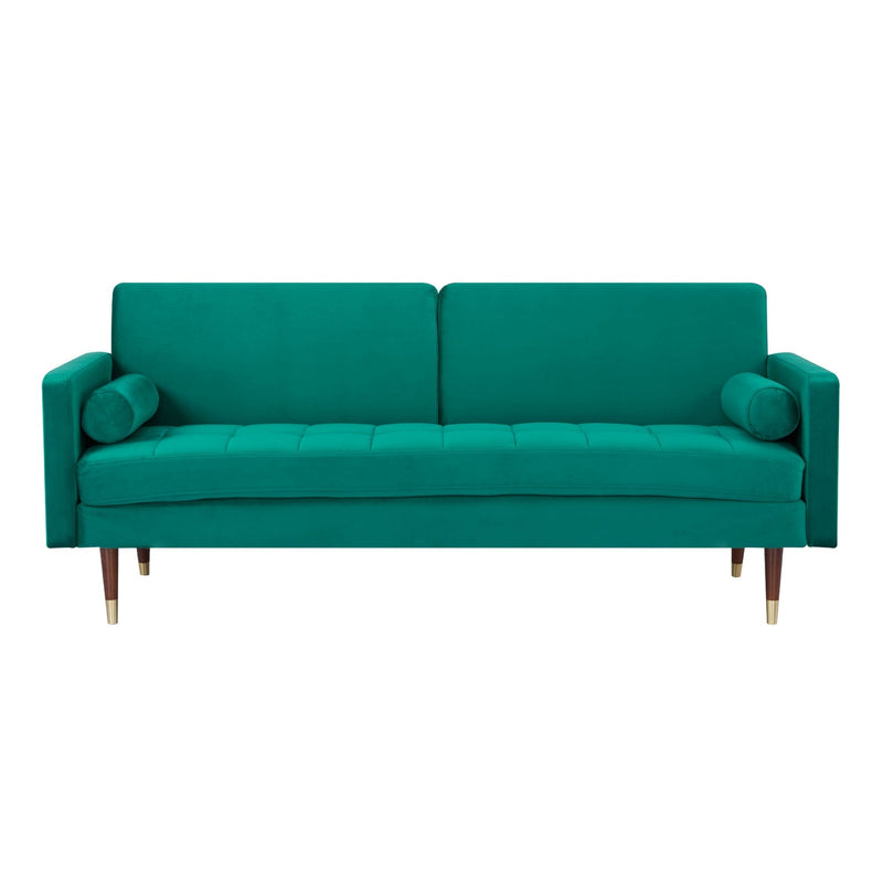 Livia 3 Seater Sofa Bed Fabric Uplholstered Lounge Couch - Green Payday Deals