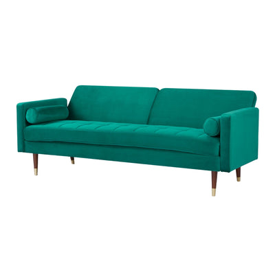 Livia 3 Seater Sofa Bed Fabric Uplholstered Lounge Couch - Green Payday Deals