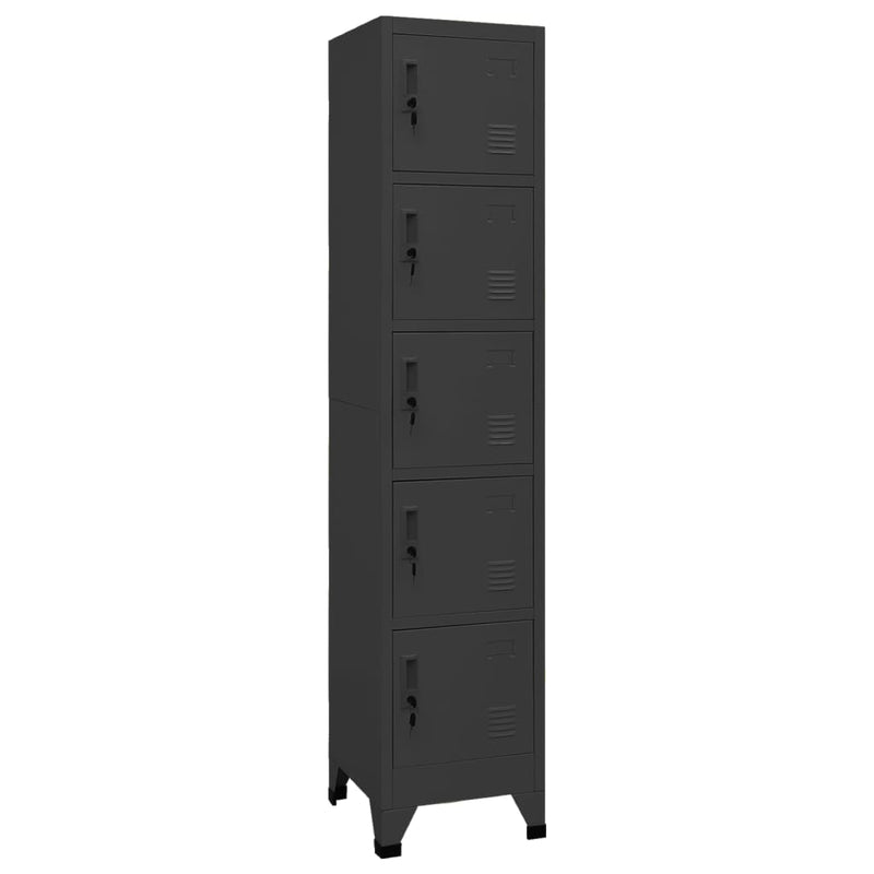 Locker Cabinet Anthracite 38x40x180 cm Steel Payday Deals