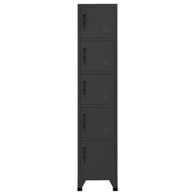 Locker Cabinet Anthracite 38x40x180 cm Steel Payday Deals