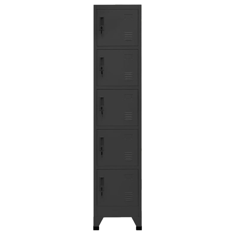 Locker Cabinet Anthracite 38x40x180 cm Steel Payday Deals