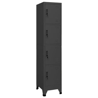 Locker Cabinet Anthracite 38x45x180 cm Steel Payday Deals