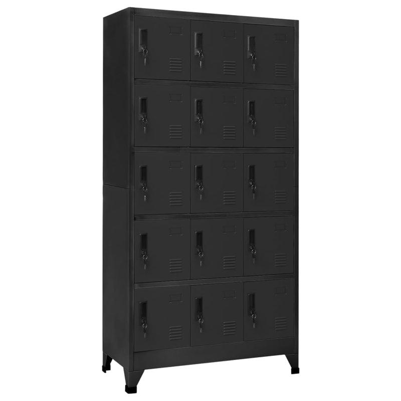 Locker Cabinet Anthracite 90x40x180 cm Steel Payday Deals