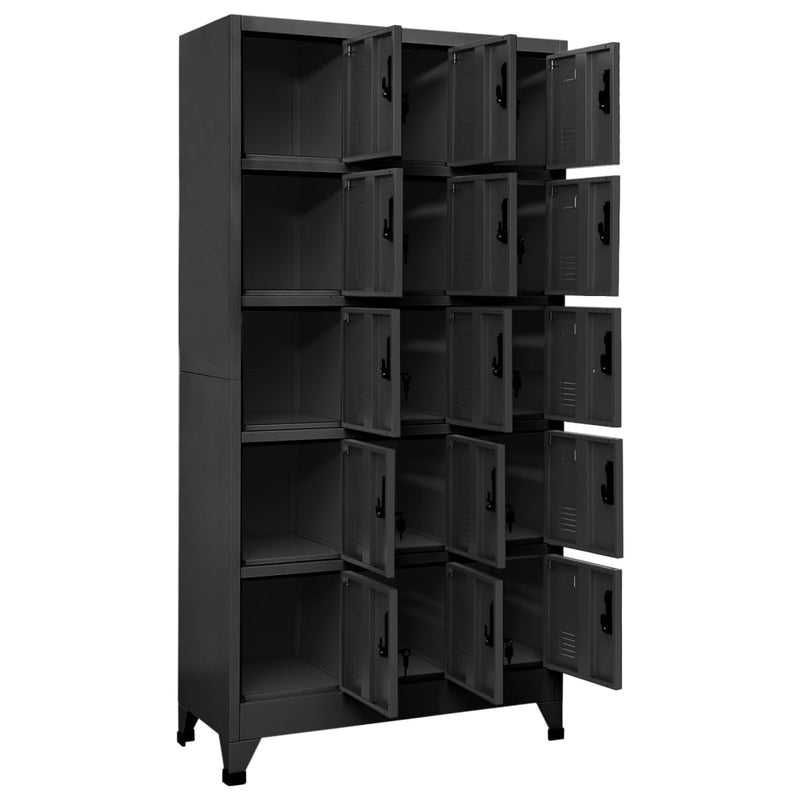 Locker Cabinet Anthracite 90x40x180 cm Steel Payday Deals