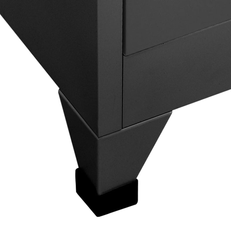 Locker Cabinet Anthracite 90x40x180 cm Steel Payday Deals