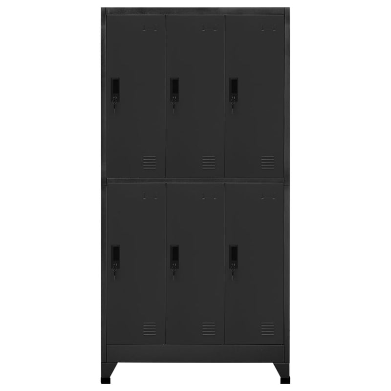 Locker Cabinet Anthracite 90x45x180 cm Steel Payday Deals