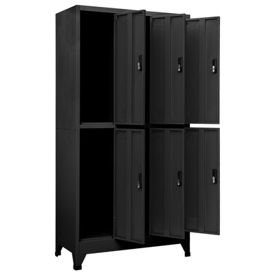 Locker Cabinet Anthracite 90x45x180 cm Steel Payday Deals