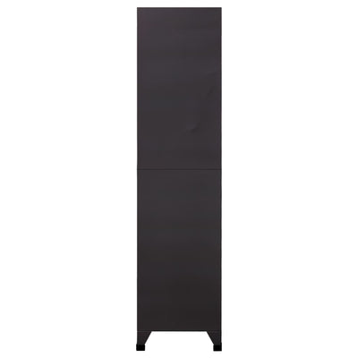 Locker Cabinet Anthracite and White 90x45x180 cm Steel Payday Deals