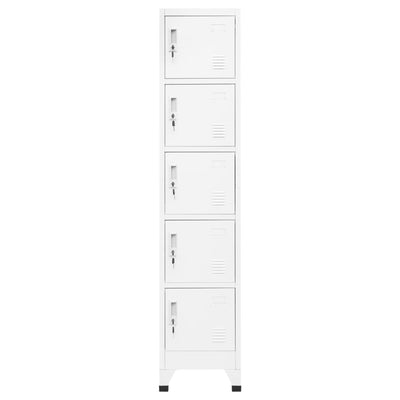 Locker Cabinet White 38x40x180 cm Steel Payday Deals