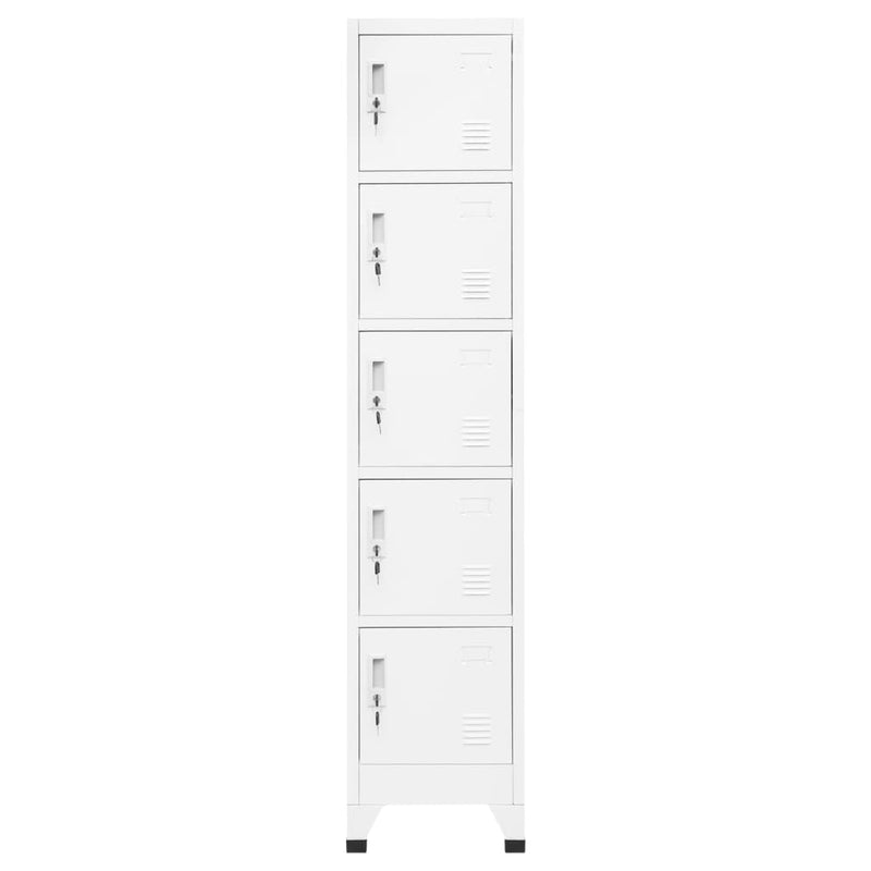 Locker Cabinet White 38x40x180 cm Steel Payday Deals