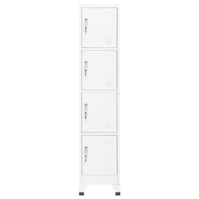 Locker Cabinet White 38x45x180 cm Steel Payday Deals